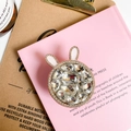 Supporto per cellulare con orecchie di coniglio in strass di lusso oro rosa - Stile Specchio Coniglio con Diamante Pieno / Oro Coniglio
