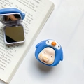 Niedlicher blauer Pinguin und rosa Schwein Klappspiegel für Handy-Luftkissenhalterung - Blauer Pinguin Schwein