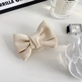 Support de téléphone rétractable avec nœud papillon en cuir blanc crème élégant - Blanc