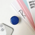 Dark blue glitter resin phone socket grip with sparkling finish for smartphones - Blue