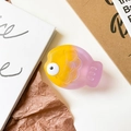 Cute cartoon fish phone grip in yellow and purple gradient with 3D embossed scales - Yellow-Purple Gradient (Gradient Eyes)