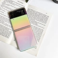 Iridescent gradient slim case for Samsung Galaxy Z Flip showing rainbow translucent finish - Holographic Gradient / Z Flip 3