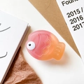 3D cartoon fish phone grip in pink and orange gradient with matte resin finish - Red-Orange Gradient (Gradient Eyes)