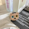 Brauner Bär Handy-Halterung mit Pop-up Spiegel und süßen 3D-Gesichtszügen aus Silikon - Brauner Bär Klappspiegel Ständer (80019)