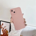 Matte soft pink silicone phone case with Pro Camera protection for iPhone series - Pink / iPhone 7/8/SE 2020