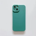 Teal green liquid silicone shockproof case for iPhone with Pro Camera protection - Green