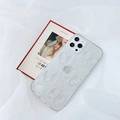 Transparente Glitzerhülle für iPhone 16 Pro Max mit 3D-Kristallschleifen im少女-Stil - Feiner Glitzer - Fünf Kristallschleifen / iPhone 12 Pro Max