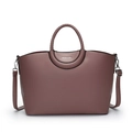 Borsa tote rosa Morandi in pelle martellata con manici intrecciati e tracolla regolabile - Taglia unica / Rosa
