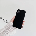Minimalist matte black liquid silicone phone case for dual camera iPhone models - iPhone 13PRO / Black
