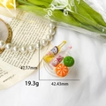 Miniature beer flavor drink phone socket stand featuring juice bottles and orange slices - Soda Orange