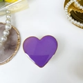 Purple heart air cushion stand with glossy finish and elegant gold edging detail - Macaron Light Purple