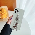 Ματ ανοιχτό πράσινο θήκη για Samsung S21 Ultra με ασημένια μεταλλική αλυσίδα αρκουδάκι - iPhone 6/6S / Ακρυλικό βραχιόλι αρκούδας