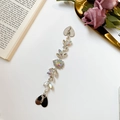 Elegante catena con strass a cuore e gemma colorata per accessori fai-da-te raffinati - Stile Adesivo / Iridescente