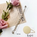 Détail d'une chaîne de cœur en strass de 18,7 cm pour accessoires de téléphone DIY - Strass Marquise Blanc (Type à Vis)