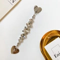 Correa de muñeca para móvil DIY con diamantes de imitación cuadrados y cierres de corazón - Estilo de pegatina de corazón