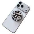 Magnetic folding phone socket with black and white shell pattern for iPhone 17 Pro - Plaid
