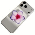 Pink and purple gradient acrylic flower phone grip with expandable socket and clear base - Pink Purple Gradient Floral Style (6)