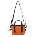 Mini borsa per cellulare in nylon arancione impermeabile con tracolla e manici neri - arancio-rosso