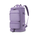 Borsa da viaggio viola impermeabile con tasche multiple a cerniera per palestra e sport - 20-35L / Viola Chiaro