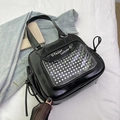Sac ita noir en similicuir avec grande fenêtre transparente et motif Lucky Star - Noir