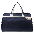 Grande borsa da viaggio blu scuro con manici bianco sporco e scritta SPORT rossa - Blu