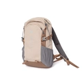 Zaino sportivo outdoor beige e grigio con spallacci ergonomici in rete imbottiti - Marrone