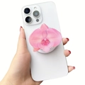 Dettaglio del supporto Magsafe con orchidea rosa su retro di smartphone bianco - Orchidea Rosa (2)