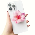 Vista dettagliata del supporto MagSafe a fiore rosa con petali in acrilico multistrato - Petalo Rosa Sfumato (4)