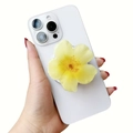 Supporto magnetico in acrilico per cellulare con fiore di giglio rosa elegante - Supporto Magnetico / Fiore Giallo a Cinque Petali (2)