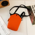 Piccola borsa a tracolla arancione brillante per cellulare in tessuto di nylon sport - Rosso Arancio