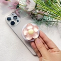 Dettaglio del supporto magnetico a forma di fiore rosa per smartphone con finitura lucida - Supporto Magnetico / Fiore-Rosa