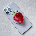 Dettaglio del supporto magnetico a forma di fragola 3D con trama realistica - Supporto Magnetico / Fragola Rossa Stile B