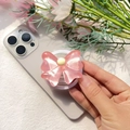 Dettaglio del supporto magnetico per telefono a forma di fiocco rosa perlato - Supporto Magnetico / Fiocco-Rosa