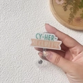 Handheld acrylic retractable badge reel with CY-HER SECURITY print and crocodile clip - Cy-Her Security (3)