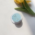 Detail of light blue glitter Magsafe phone socket with star sequins and tulip decor - Magnetic Stand / Blue Silver Foil Glitter Round