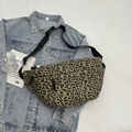 Marsupio alla moda con stampa leopardata e tracolla regolabile per lo stile casual - Khaki Leopardato