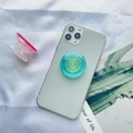 Support de téléphone pliable en résine translucide dégradé bleu-vert et rose - Dégradé Bleu Vert