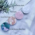 Minimalist round shell pattern collapsible phone sockets in multiple pastel colors - Pink Scallop With White Edge