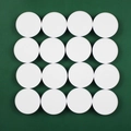 Set di 16 basi rotonde bianche per supporto cellulare fai-da-te su sfondo verde - Tondo Scanalato Bianco