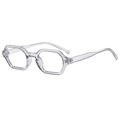 Modische transparente Polygon-Brille für Outdoor- und Streetstyle-Mode-Look - Grauer Rahmen