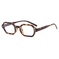 Polygonale Brille mit Schildpatt-Muster, dickem Azetat-Rahmen und Metall-Verzierungen - Schildpatt-Rahmen