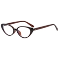 Classic wine red cat eye sunglasses with retro glossy finish and anti-blue light lenses - Tea Frame