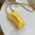 Mini borsa gialla a tracolla a forma di elefante in pelle PU con fibbia in metallo - Giallo