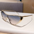 Lunettes de soleil œil-de-chat dorées avec verres dégradés bleu et rose - Or Brillant Vert Jaune BT181