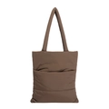 Bolso tote acolchado marrón oscuro para mujer con asas de nailon ligero y acolchado - Marrón