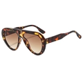 Μοντέρνα oversized γυαλιά ηλίου aviator ταρταρούγα με καφέ ντεγκραντέ φακούς - Πλαίσιο Demi Διαβαθμισμένος Φακός Τσαγιού