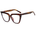 Fashionable oversized square tortoise shell glasses frames for street style outfits - Leopard Frame