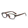 Classic tortoise shell oval sunglasses with vintage frame and metal rivet accents - Tortoise Frame