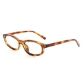 Classic tortoise shell sunglasses with retro oval frames and a minimalist amber finish - Tortoise Frame
