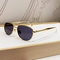 Klassische Gold-Aviator-Sonnenbrille mit dunklen Gläsern und stilvollem Doppelsteg-Metallrahmen - Glänzendes Gold Grau